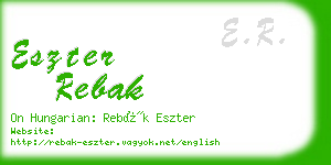 eszter rebak business card